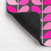 Tapis De Souris Feuilles danois du milieu du siècle, Fuchsia rose  (Coin)