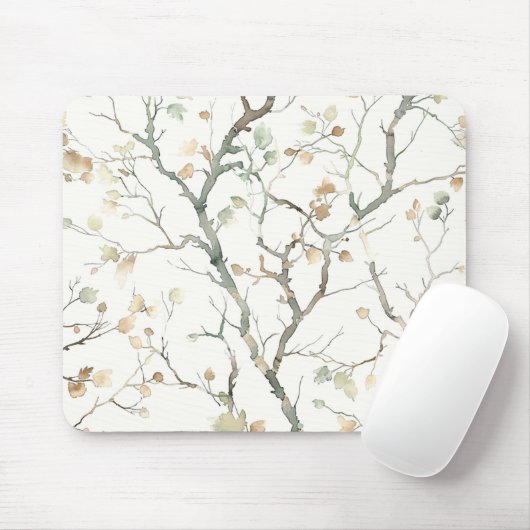 Tapis De Souris Feuilles d'arbre d'automne (Avec souris)