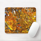 Tapis De Souris Feuilles d'automne Cadeaux dorés Vêtements Article (Avec souris)