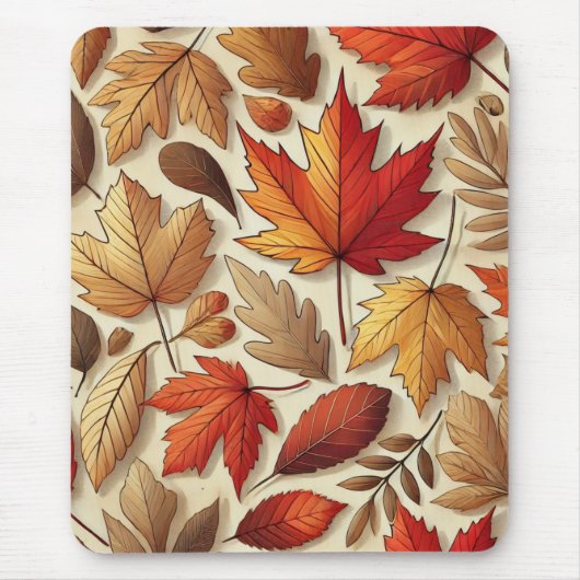 Tapis De Souris feuilles d'automne classiques (Devant)