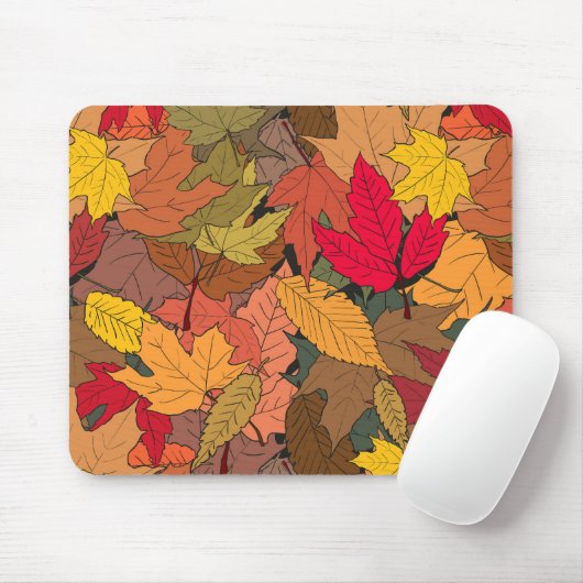 Tapis De Souris Feuilles d'automne colorées (Avec souris)