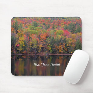 Tapis De Souris Feuilles d'automne Couleur de chute Scene Souris