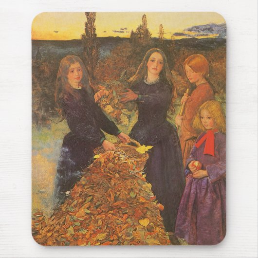 Tapis De Souris Feuilles d'automne de Sir John Everett Millais (Devant)