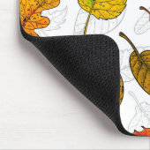 Tapis De Souris Feuilles d'automne en blanc (Coin)