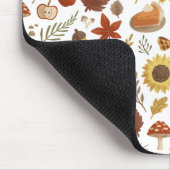 Tapis De Souris Feuilles d'automne et Citrouilles en Thanksgiving (Coin)