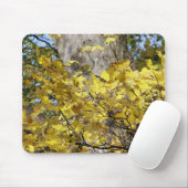 TAPIS DE SOURIS FEUILLES D'AUTOMNE JAUNE (Avec souris)