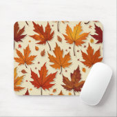 Tapis De Souris Feuilles d'automne Mousepad (Avec souris)