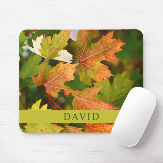 Tapis de souris Feuilles d'automne Tendance (Avec souris)