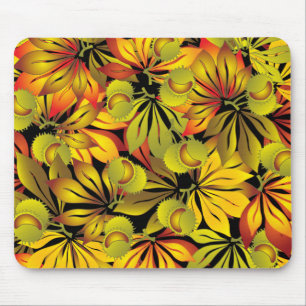 Tapis De Souris feuilles de châtaignes d'automne