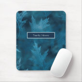 Tapis De Souris Feuilles de chêne bleu (Avec souris)
