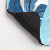 Tapis De Souris Feuilles de la Jungle Bleue (Coin)