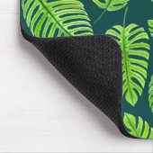 Tapis De Souris Feuilles de Monstera, motif d'aquarelle tropicale (Coin)