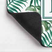 Tapis De Souris Feuilles de palmier Monogramme moderne (Coin)