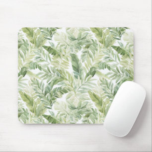Tapis De Souris Feuilles de palmier vert tropical