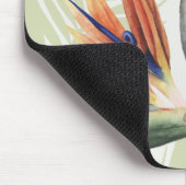 Tapis De Souris Feuilles de palmiers à oiseaux noirs (Coin)