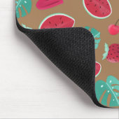 Tapis De Souris Feuilles de pavot, cerise, fraise et pastèque (Coin)