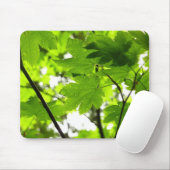 Tapis De Souris Feuilles d'érable avec Raindrops (Avec souris)