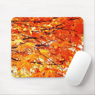Tapis de souris Feuilles d'érable orange en automn