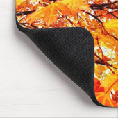 Tapis De Souris Feuilles d'érable orange en automne Mousepad (Coin)
