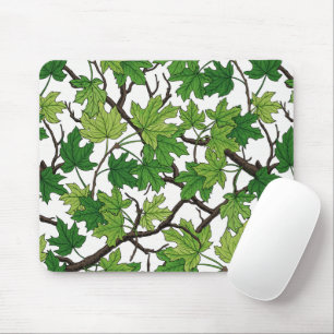 Tapis De Souris Feuilles d'érable sur fond blanc