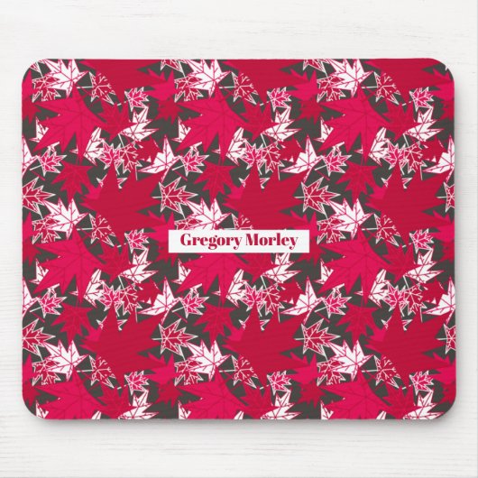 Tapis De Souris Feuilles d'érable sur un Arrière - plan de charbon (Devant)