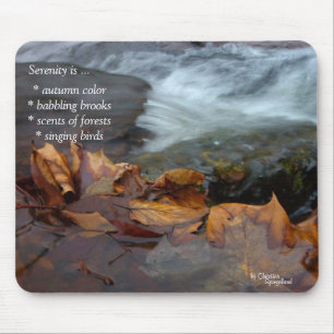 Tapis De Souris Feuilles du ruisseau Serenity Mousepad