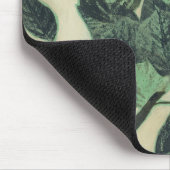 Tapis De Souris Feuilles et succursales sur Arrière - plan de crèm (Coin)