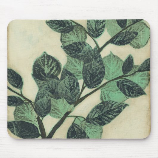 Tapis De Souris Feuilles et succursales sur Arrière - plan de crèm (Devant)
