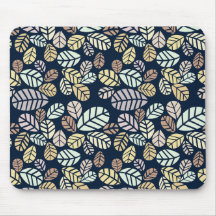 Tapis de souris Feuilles Pastel