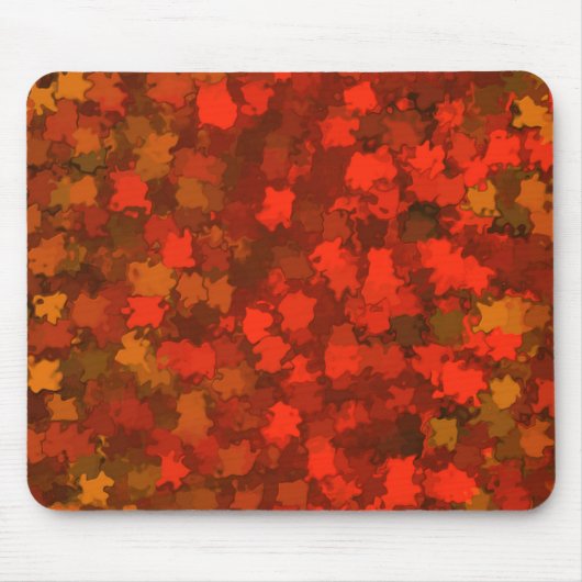 Tapis De Souris Feuilles rouges de Camo (Devant)