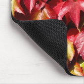 Tapis De Souris Feuilles rouges et verts (Coin)