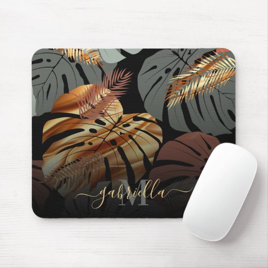 Tapis De Souris Feuilles thématiques élégants (Avec souris)