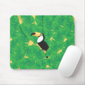 Tapis De Souris Feuilles toucans et bananes (Avec souris)
