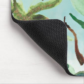 Tapis De Souris Feuilles Tropical Gold Green (Coin)