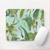 Tapis De Souris Feuilles Tropical Gold Green (Avec souris)