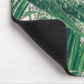 Tapis De Souris Feuilles tropicaux avec Raindrops (Coin)