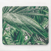 Tapis De Souris Feuilles tropicaux avec Raindrops (Devant)