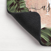 Tapis De Souris Feuilles tropicaux et Parties scintillant (Coin)