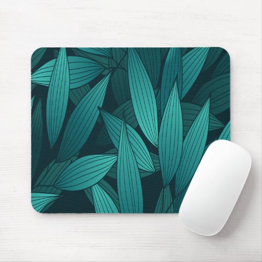 Tapis De Souris Feuilles tropicaux rayonnants (Avec souris)