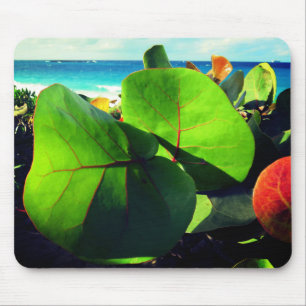 Tapis De Souris Feuilles tropicaux ronds