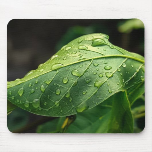 Tapis De Souris Feuilles, Vertes, Botanique (Devant)