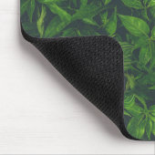 Tapis De Souris Feuilles Vertes Foncées (Coin)