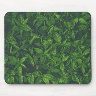 Tapis De Souris Feuilles Vertes Foncées