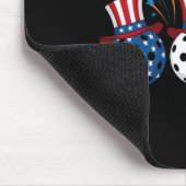 Tapis De Souris Feux d'artifice drôles de pickleball Drapeau améri (Coin)