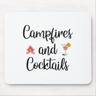 Tapis De Souris Feux de camp de camping et queues Graphique drôle