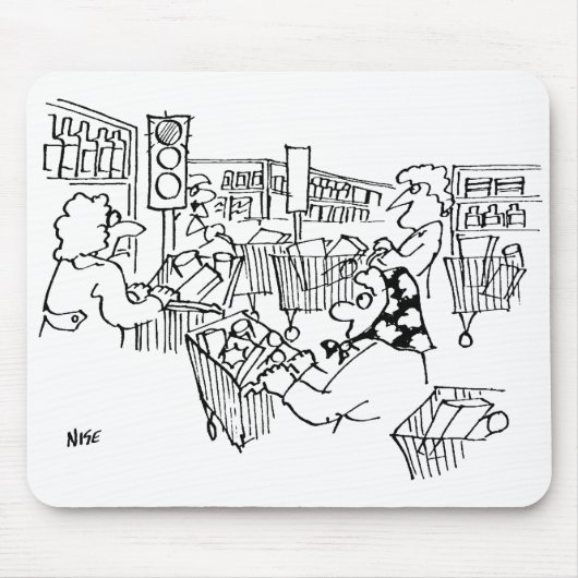 Tapis De Souris Feux de circulation dans un supermarché (Devant)