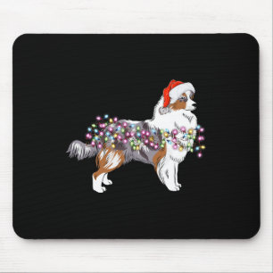 Tapis De Souris Feux de Noël Berger Australien Chien mignonne