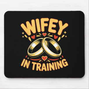 Tapis De Souris Fiancée en formation épouse mari fiancé