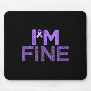 Tapis De Souris Fibromyalgie fine guerrier Fibro Sensibilisation V
