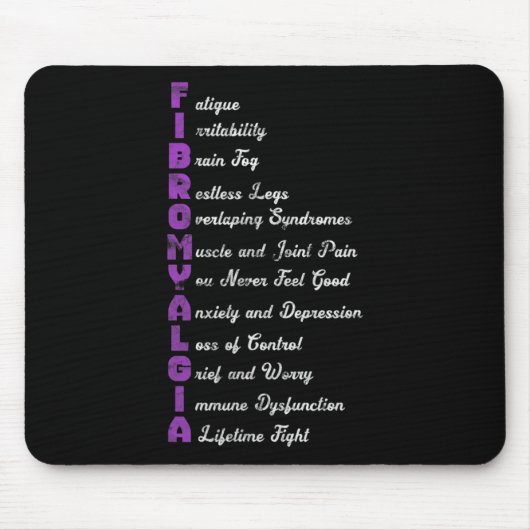 Tapis De Souris Fibromyalgie Signification Fibro Fibro Fibro Fibro (Devant)